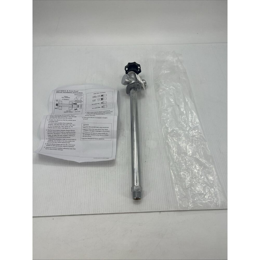 Bluefin Frost Free Anti-Syphon Sillcock 12” X 1/2” Lead Free SK050MC-12AS {C5}.